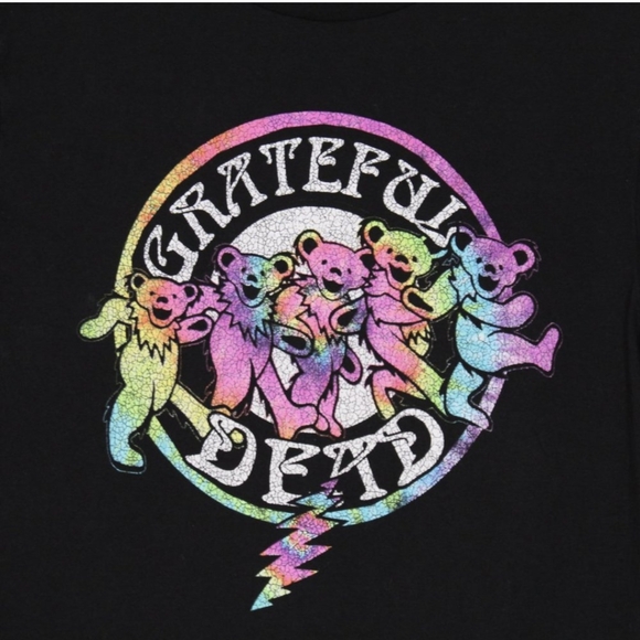 Grateful Dead Dancing Bears Black Licensed Rock Short Sleeve Tee T Shirt Large - Picture 3 of 5